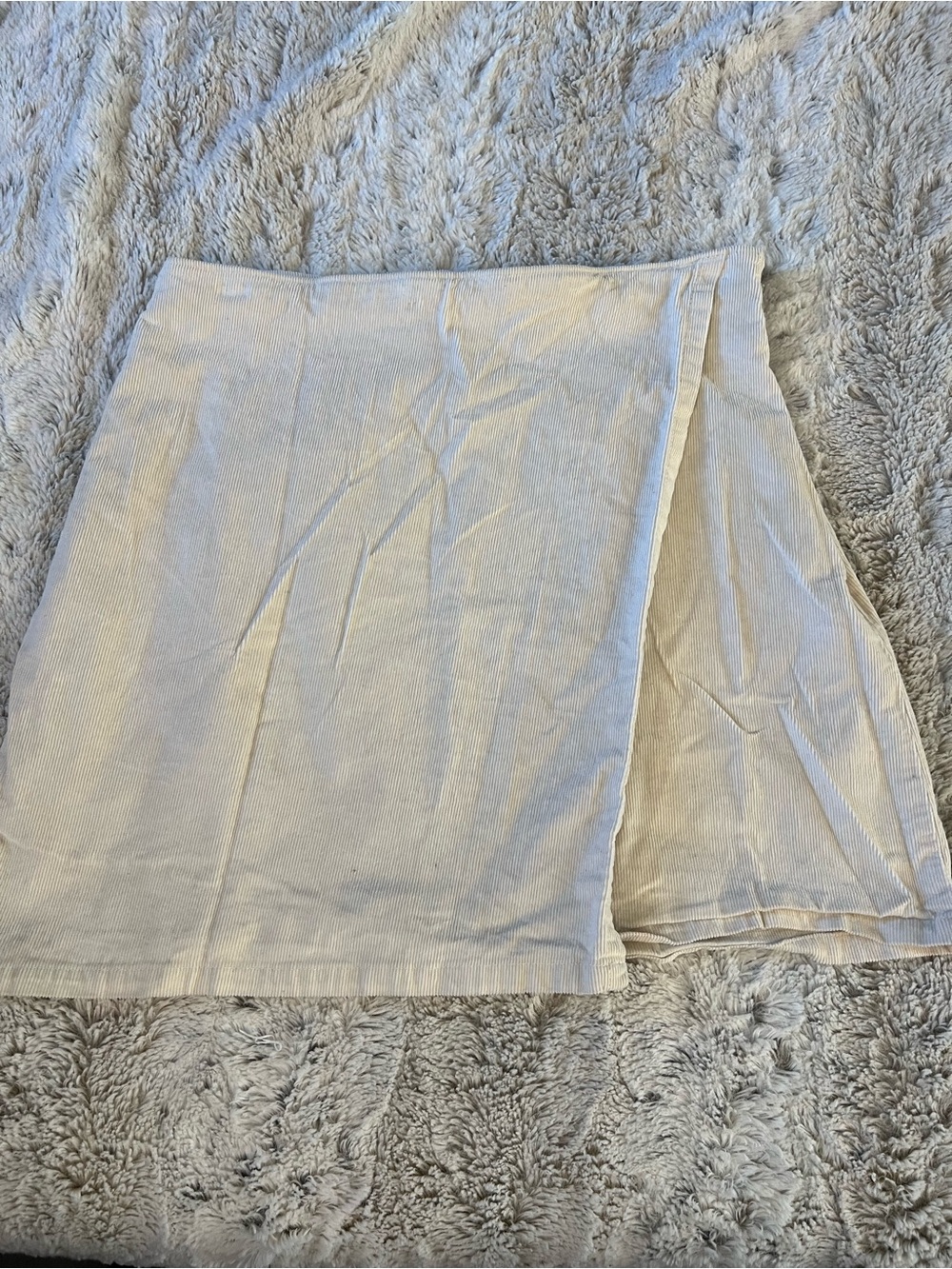 Hollister Cream Wrap-Style Mini Skirt